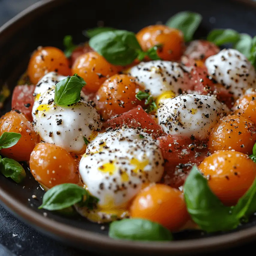 Pâtes crémeuses à la butternut avec lardons de bœuf et burrata
