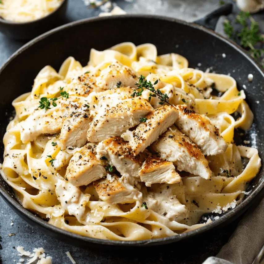 Pâtes Poulet Sauce Boursin Crémeuse - Un Plat Réconfortant et Savoureux