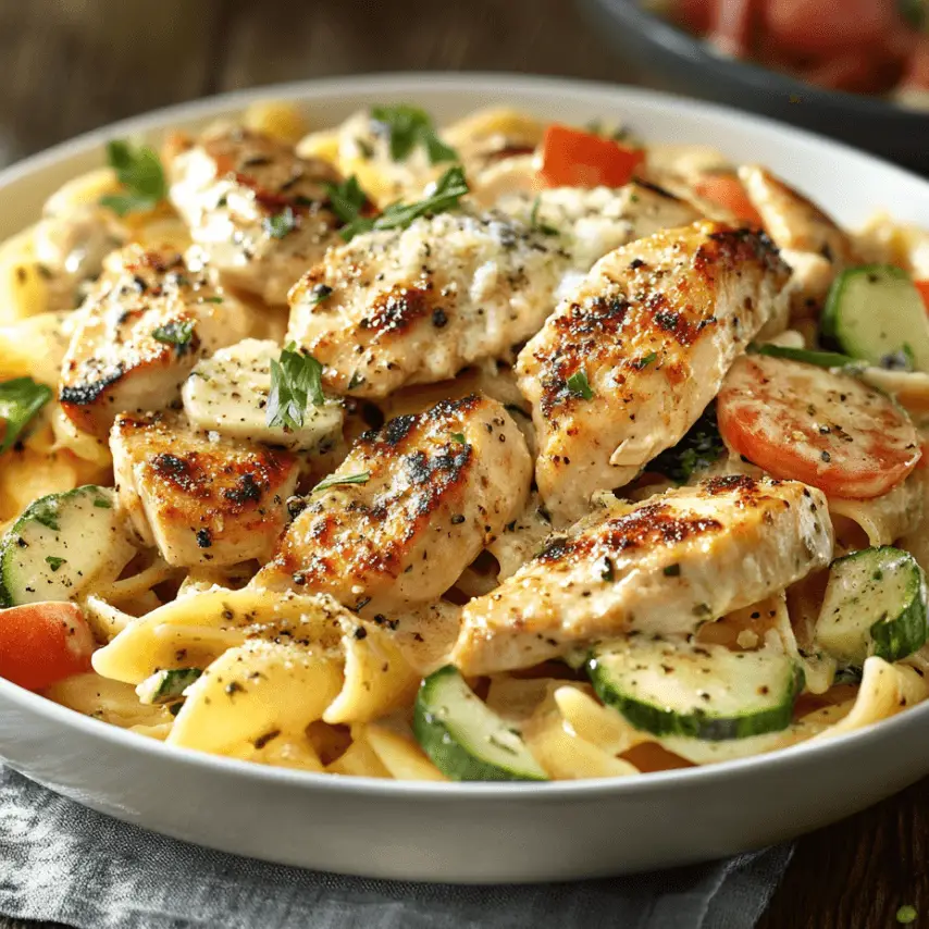 Pâtes Poulet Sauce Boursin Crémeuse - Un Plat Réconfortant et Savoureux