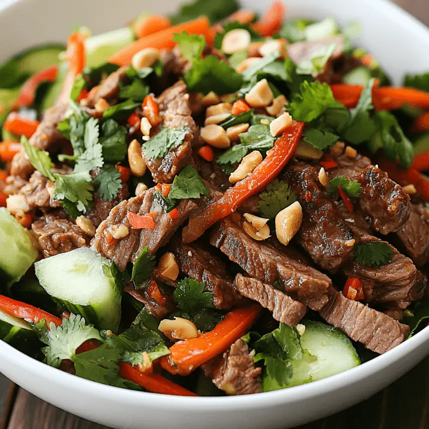 Salade de Bœuf Thaï : Explosion de saveurs exotiques