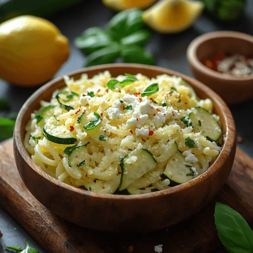 Salade de pâtes ricotta, citron et courgettes – Un plat frais et savoureux