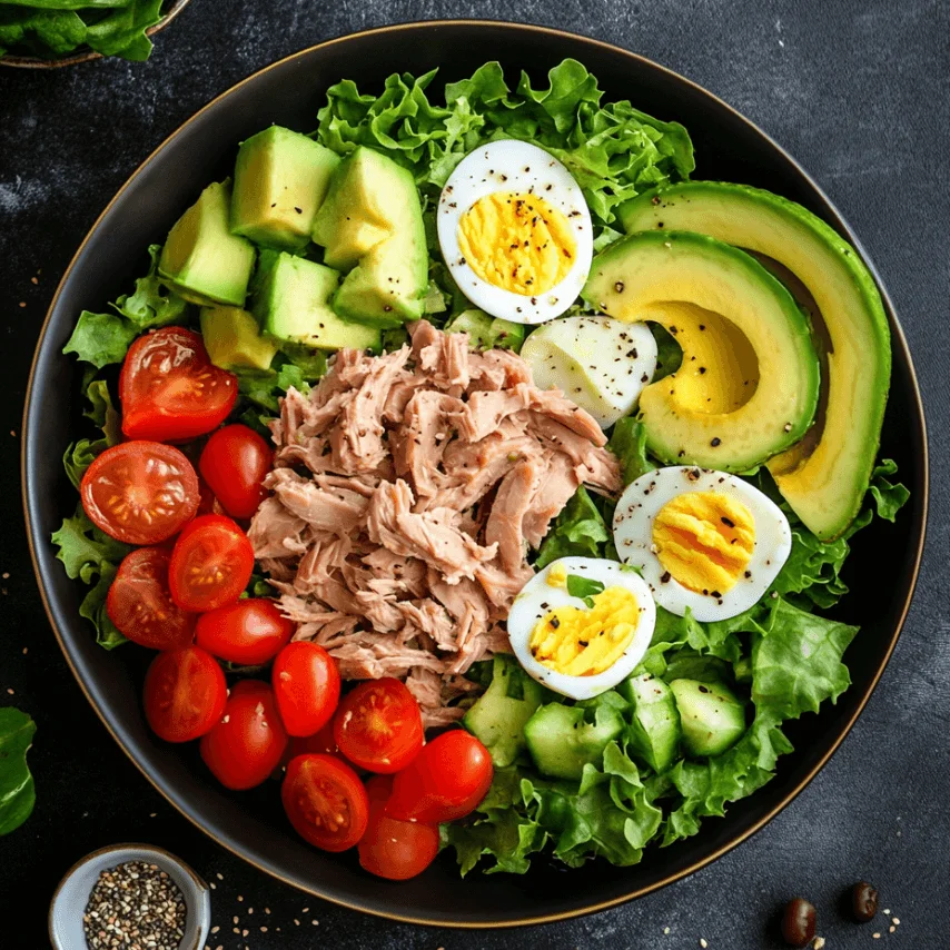 Salade thon avocat œufs – Un repas équilibré et coloré