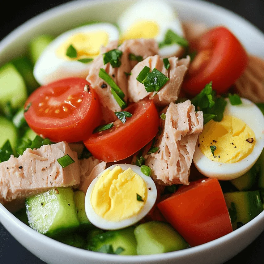 Salade thon avocat œufs – Un repas équilibré et coloré
