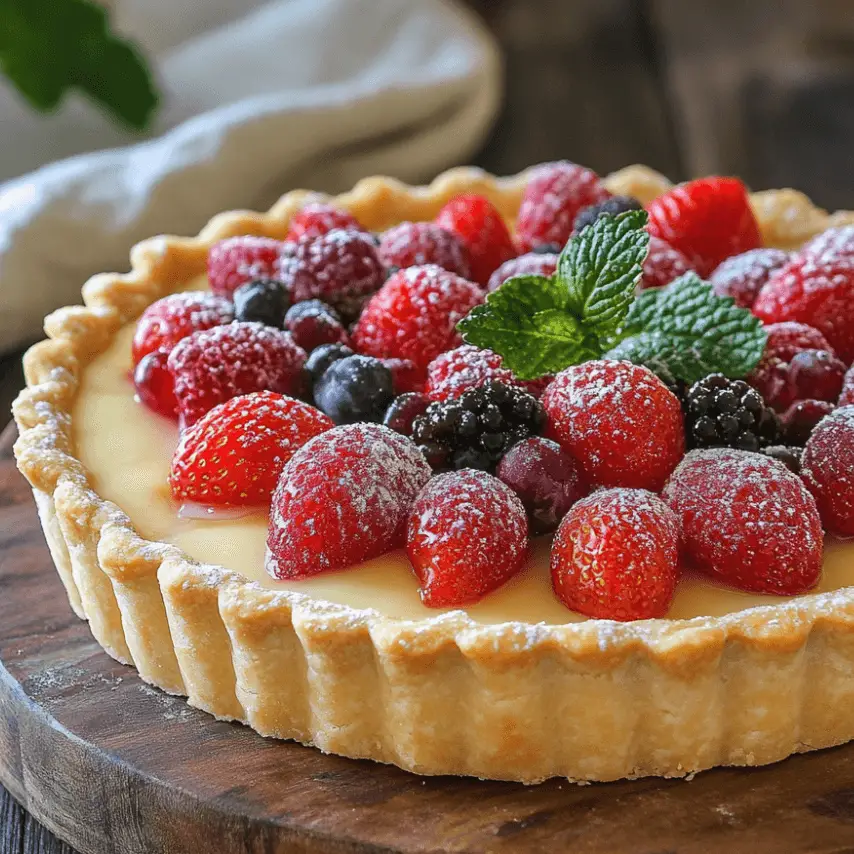 Tarte fraîche et douce aux fruits de saison