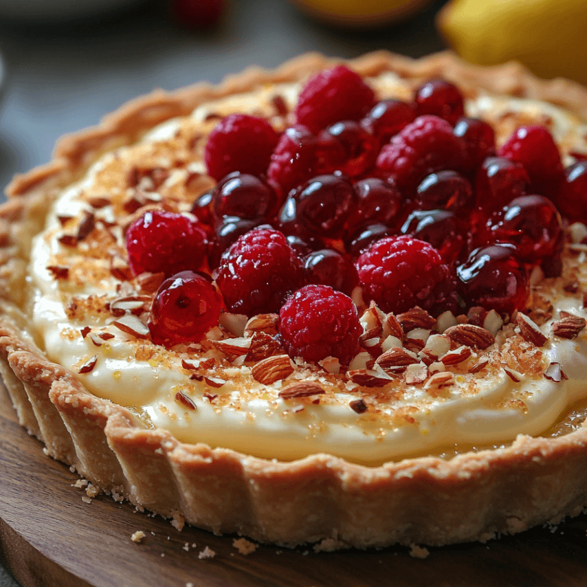 Tarte fraîche et douce aux fruits de saison