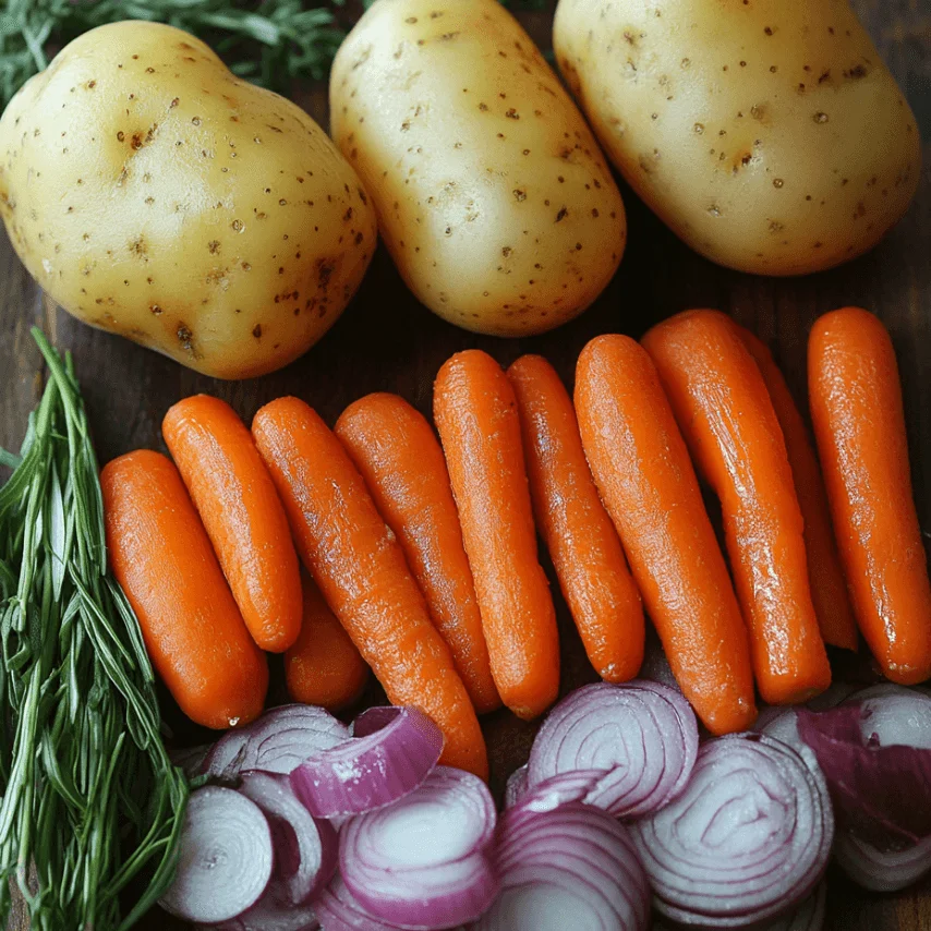 Salade Vinaigrée de Pommes de Terre et Carottes Fraîchement Préparée