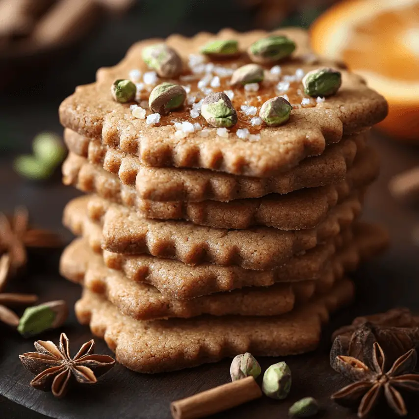Biscuits orange pistache aux épices douces - Une touche de gourmandise festive