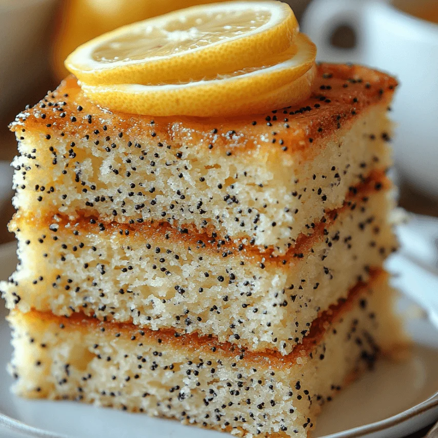 Cake citron pavot : une gourmandise fraîche et moelleuse