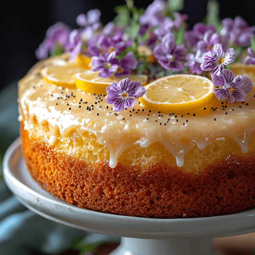Cake citron pavot : une gourmandise fraîche et moelleuse