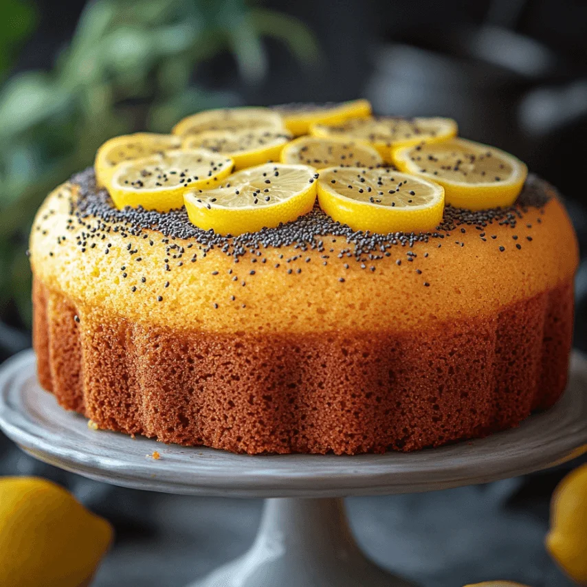 Cake citron pavot : une gourmandise fraîche et moelleuse