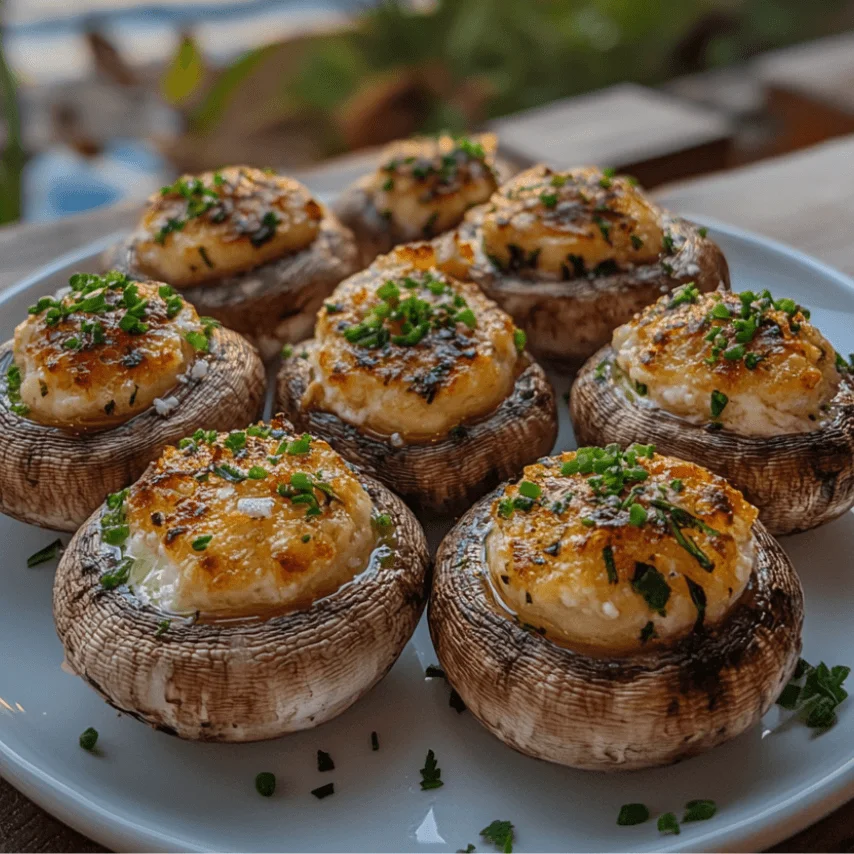 Champignons Farcis à la Ricotta et Herbes Fraîches