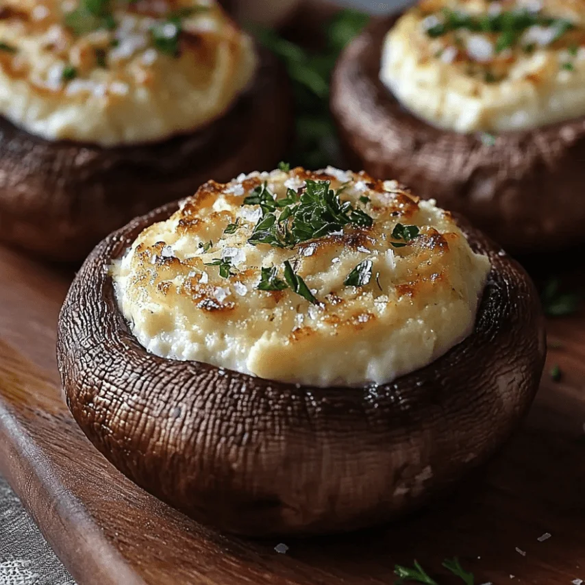 Champignons Farcis à la Ricotta et Herbes Fraîches
