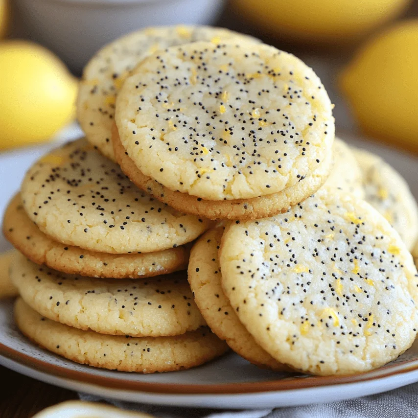 Cookies citron pavot fraîchement sortis du four