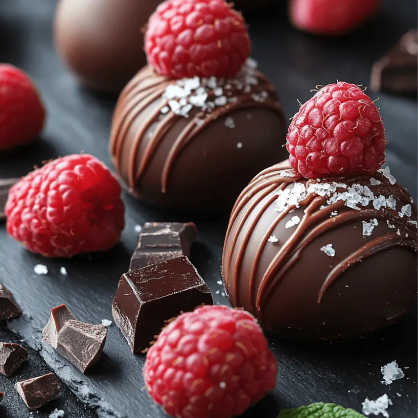 Dômes à la framboise et mousse au chocolat noir - Élégance en dessert