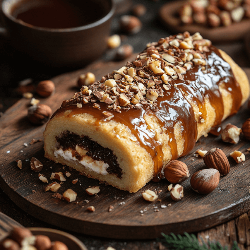 Gâteau Roulé Caramel Noisette : Recette Gourmande