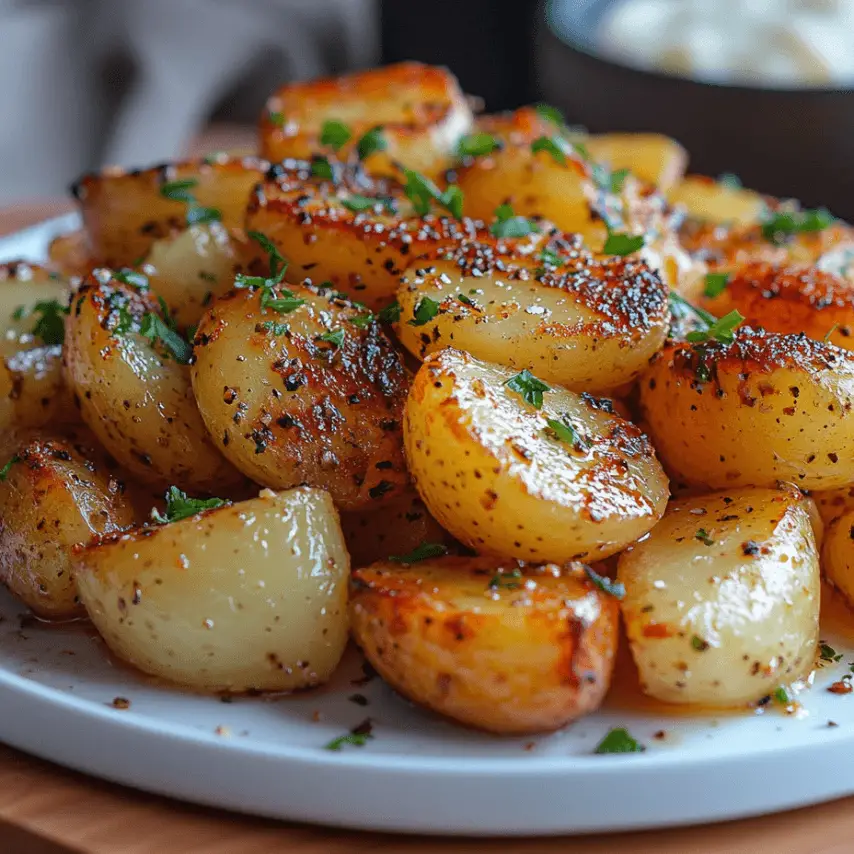 Pommes de Terre Rôties au Fromage et Ail - Recette Simple