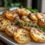 Pommes de Terre Rôties au Fromage et Ail - Recette Simple