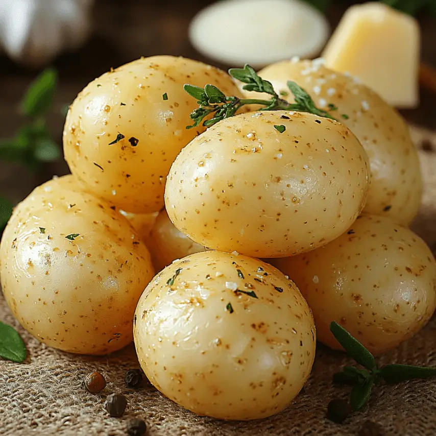 Pommes de Terre Rôties au Fromage et Ail - Recette Simple