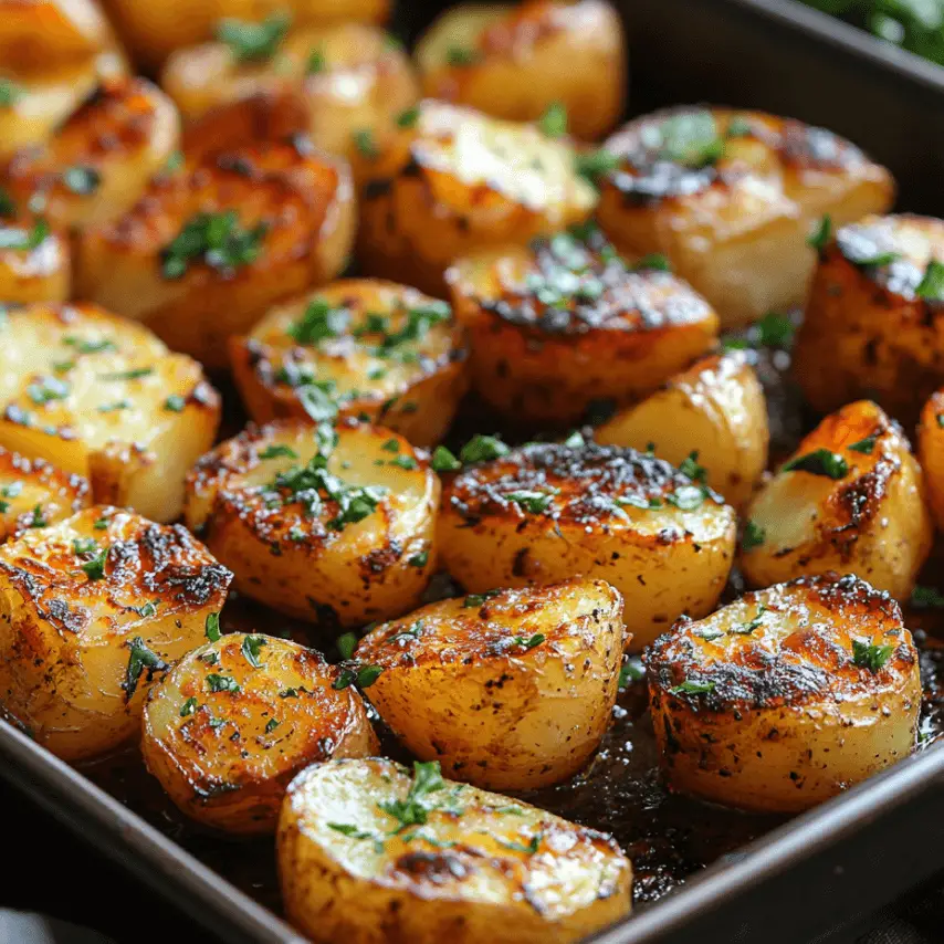 Pommes de Terre Rôties au Fromage et Ail - Recette Simple