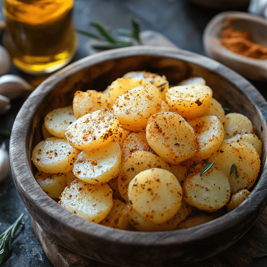 Pommes de terre épicées dorées au four