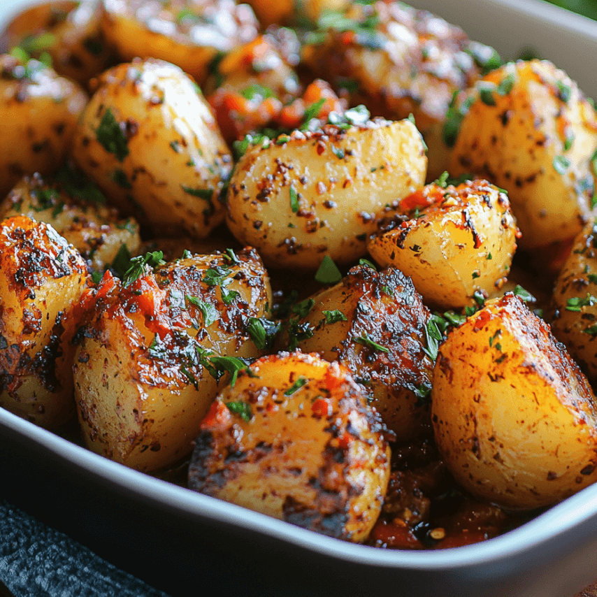 Pommes de terre épicées dorées au four