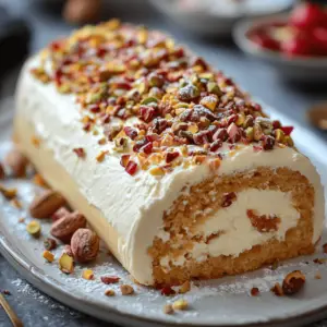 Roulé Pistache et Mascarpone à la Vanille