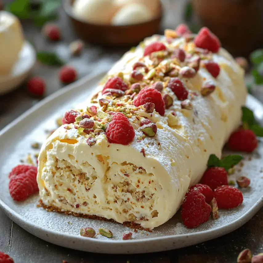 Roulé Pistache et Mascarpone à la Vanille