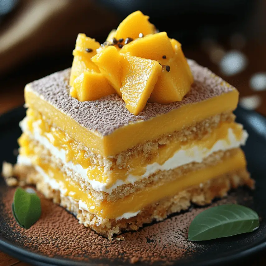 Tiramisu Tropical à la Mangue : Recette Exotique et Savoureuse