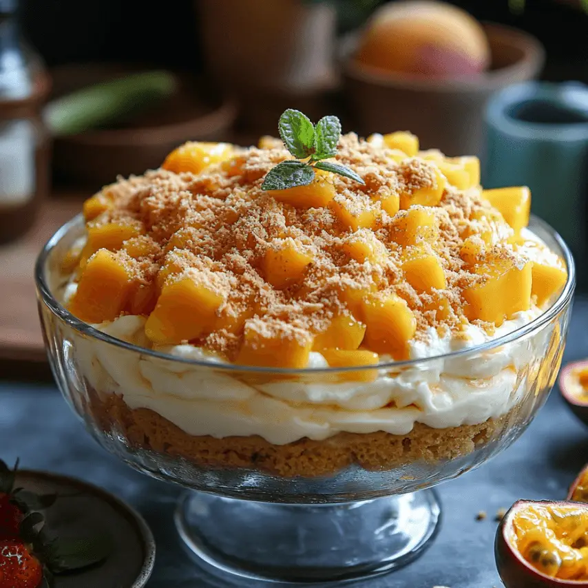 Tiramisu Tropical à la Mangue : Recette Exotique et Savoureuse