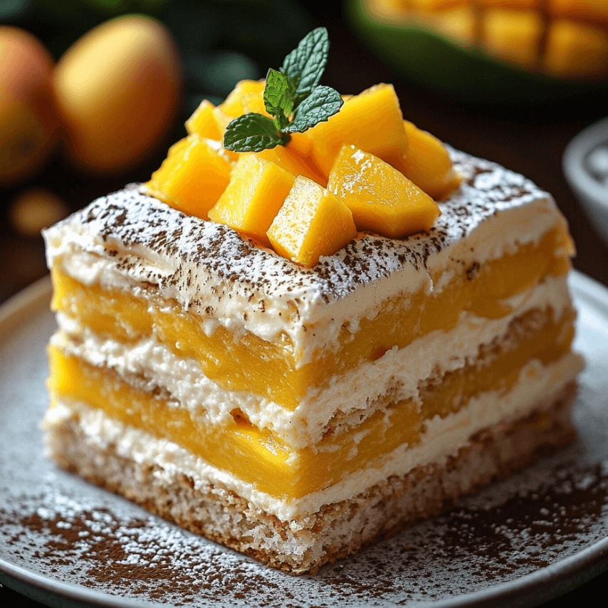 Tiramisu Tropical à la Mangue : Recette Exotique et Savoureuse