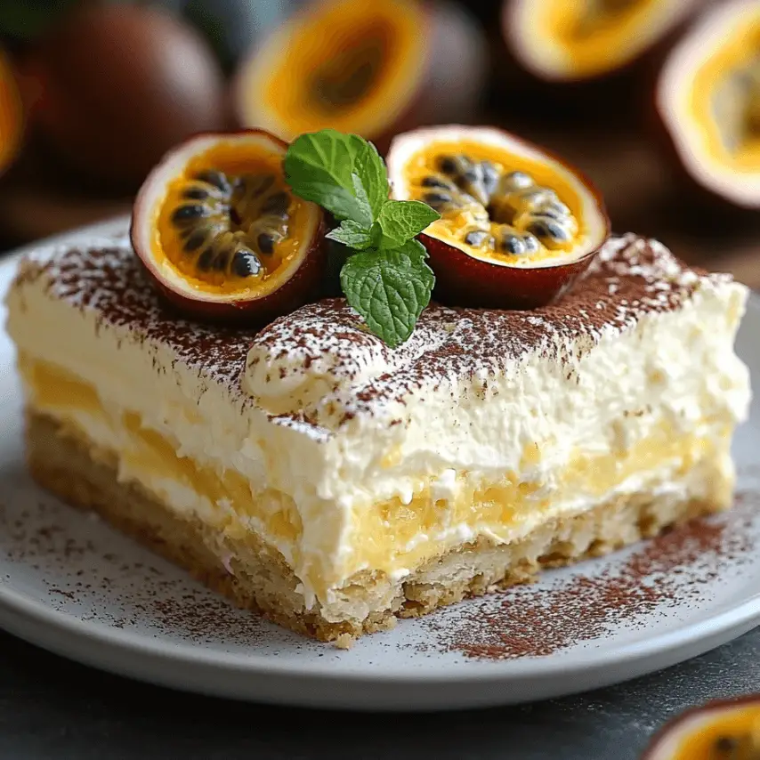 Tiramisu aux Fruits de la Passion et Mascarpone - Recette Exquise