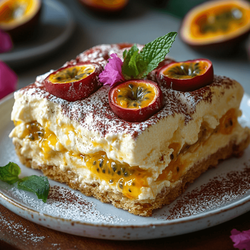 Tiramisu aux Fruits de la Passion et Mascarpone - Recette Exquise