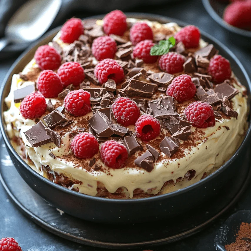 Tiramisu framboise chocolat blanc : recette irrésistible et facile