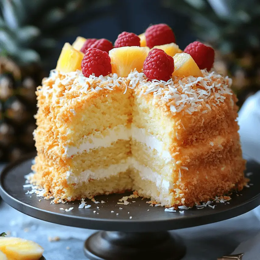 Un Coconut Pineapple Cake tropical et irrésistible