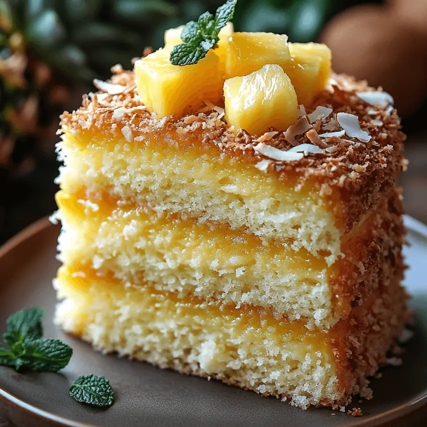 Un Coconut Pineapple Cake tropical et irrésistible