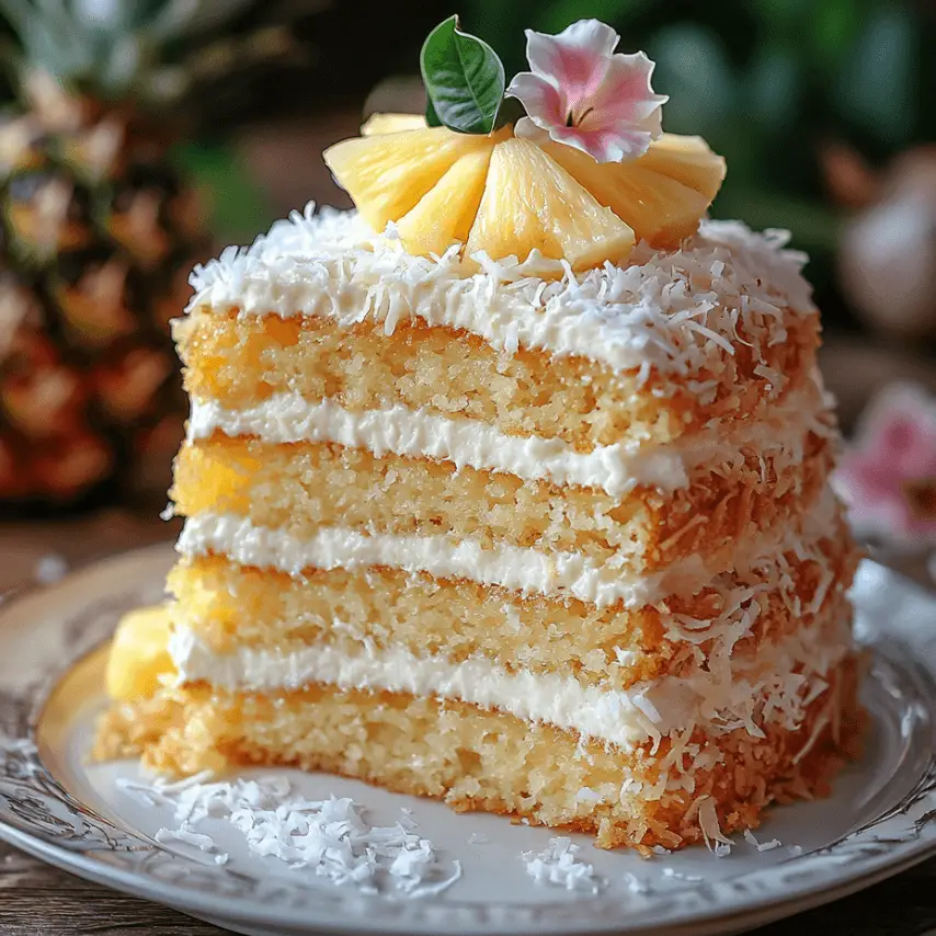 Un Coconut Pineapple Cake tropical et irrésistible