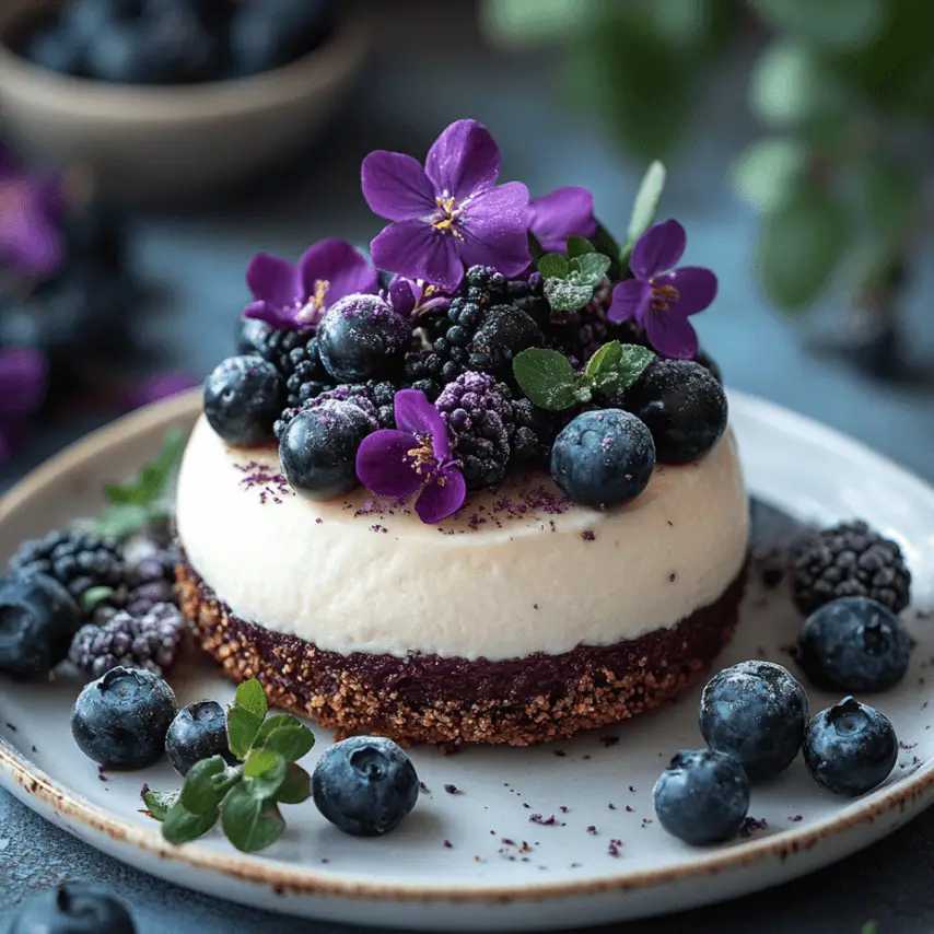 Entremets Poire et Mousse Mascarpone Myrtille Éclatant