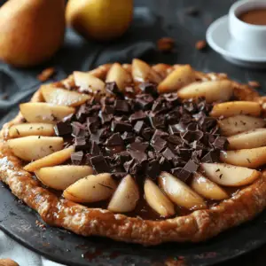 Galette Poire Chocolat : Un Dessert Élégant et Délicieux