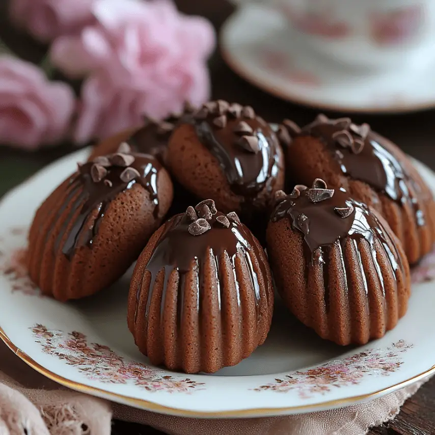 Madeleines Chocolat et Caramel Dorées et Moelleuses