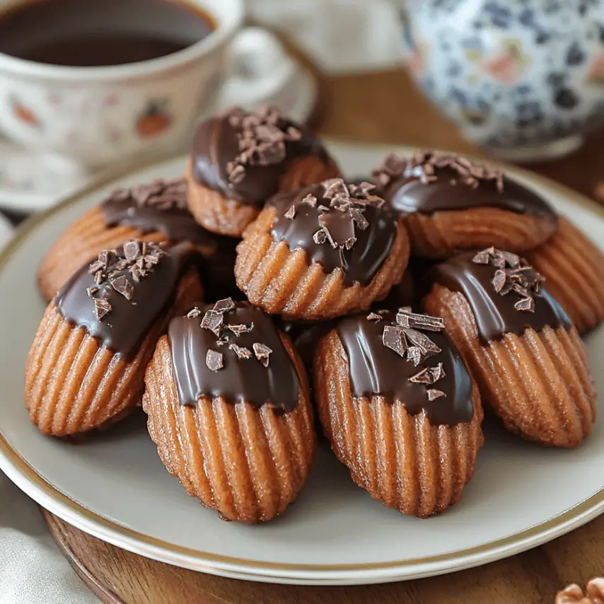 Madeleines Chocolat et Caramel Dorées et Moelleuses