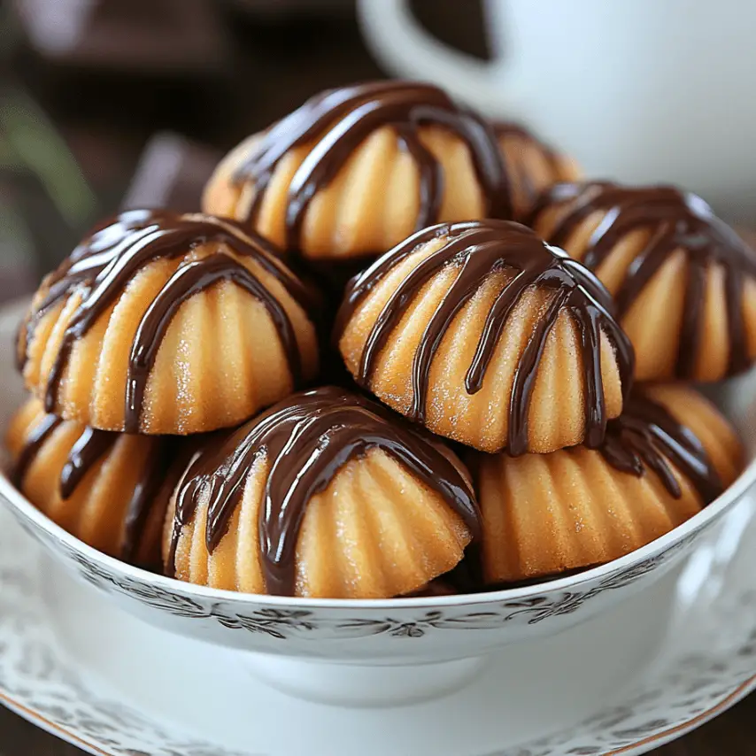 Madeleines Chocolat et Caramel Dorées et Moelleuses