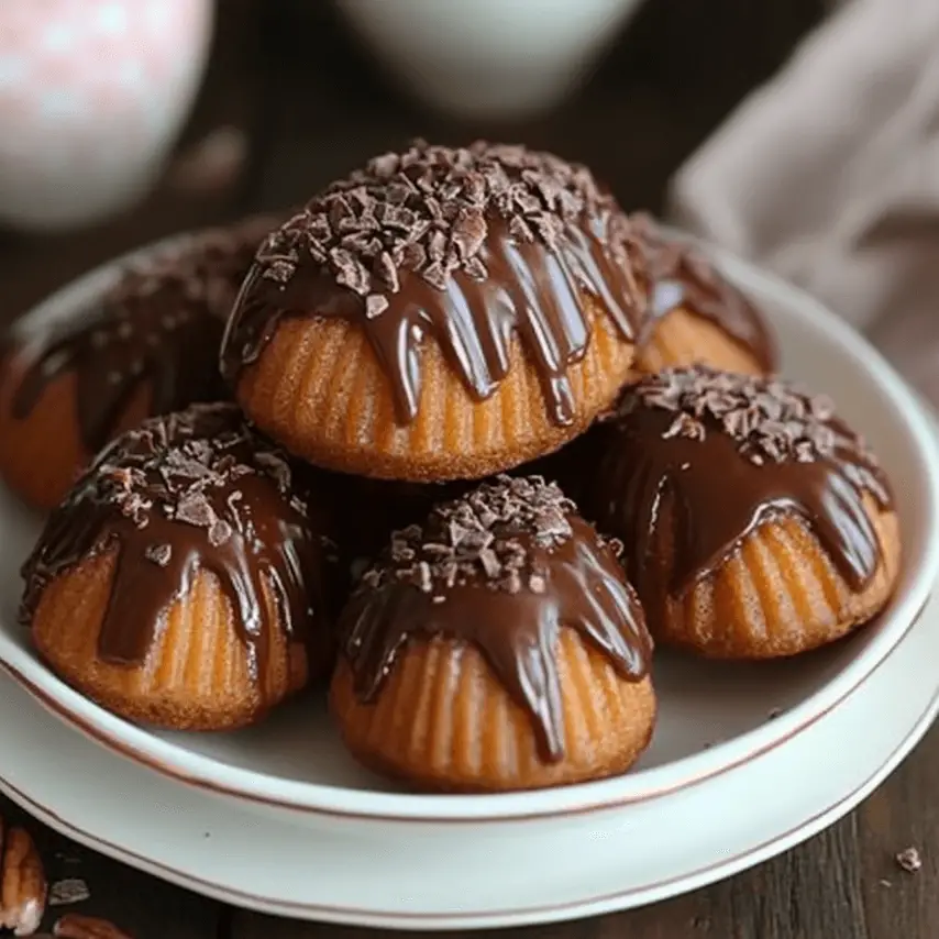 Madeleines Chocolat et Caramel Dorées et Moelleuses