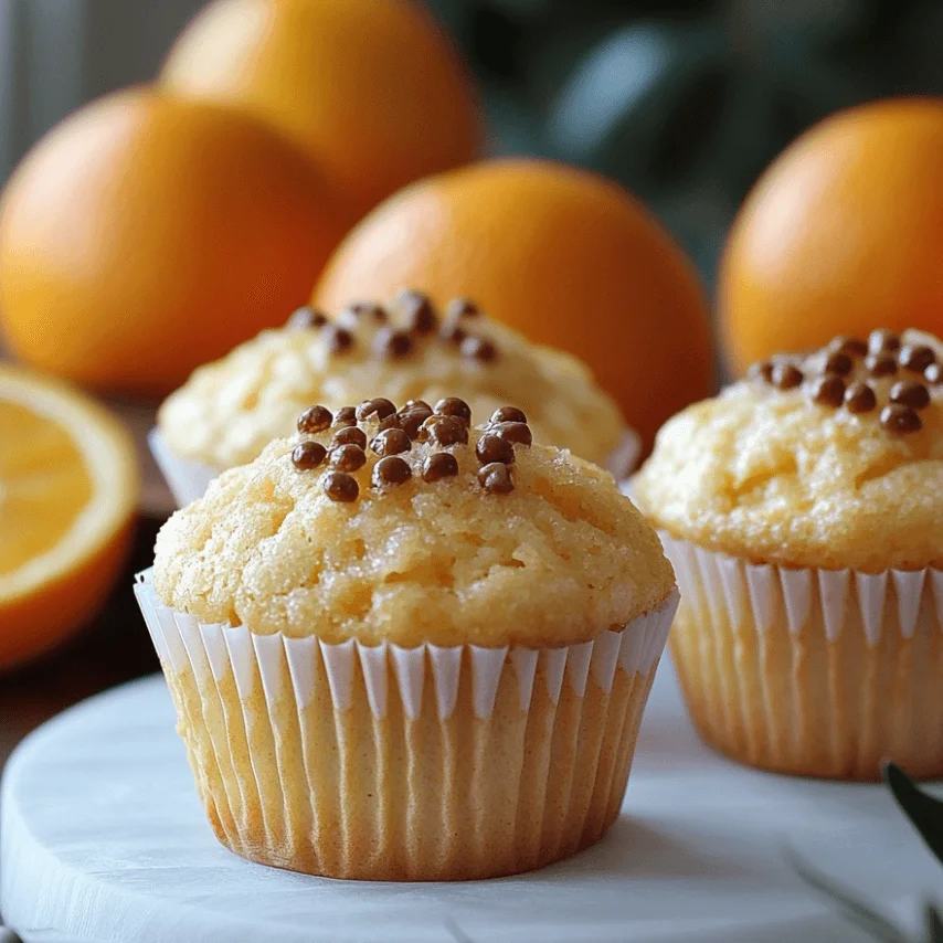 Muffins orange huile d'olive fraîchement préparés