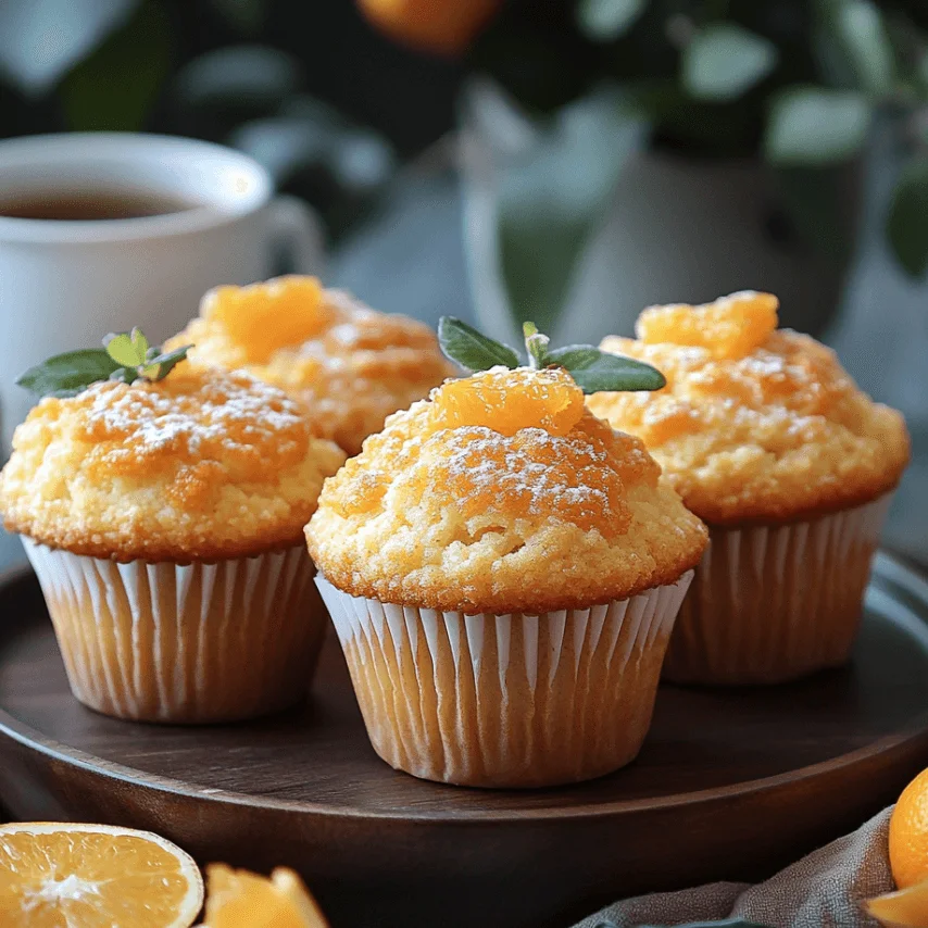 Muffins orange huile d'olive fraîchement préparés