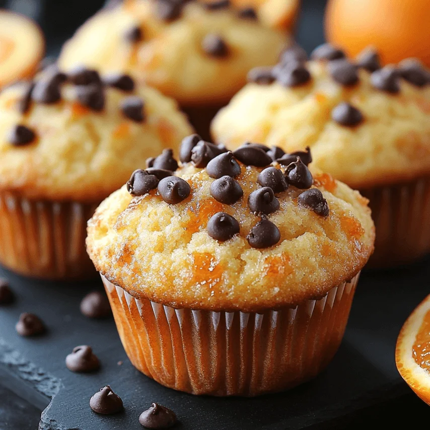 Muffins orange huile d'olive fraîchement préparés
