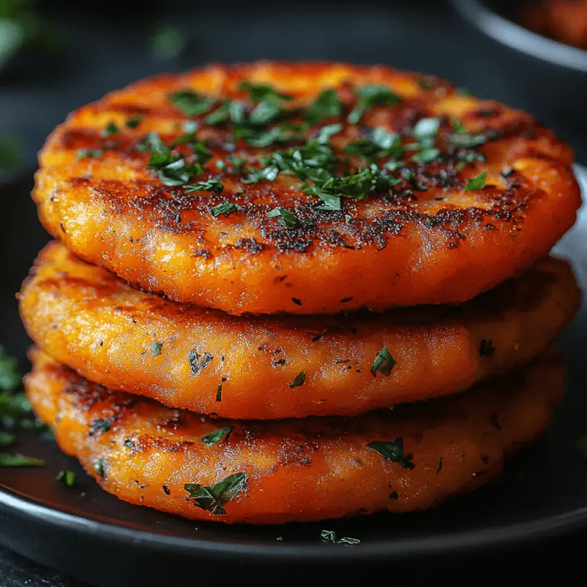Galettes Patate Douce et Ail des Ours Maison
