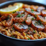 Jambalaya Crevettes et Chorizo de Bœuf – Un Délice Épicé
