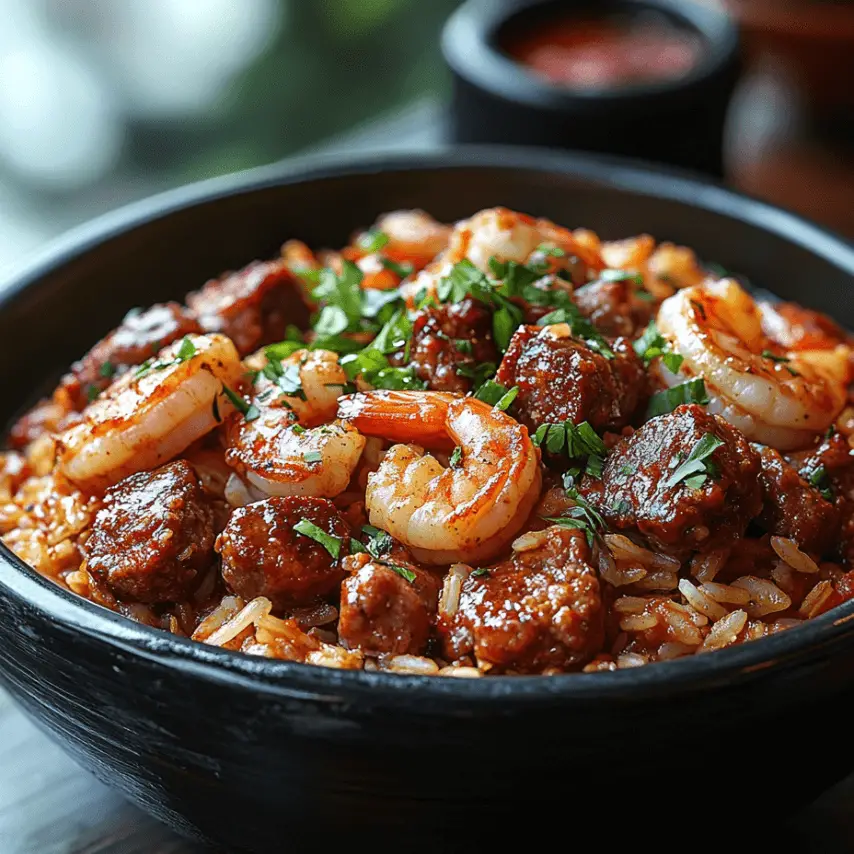 Jambalaya Crevettes et Chorizo de Bœuf – Un Délice Épicé