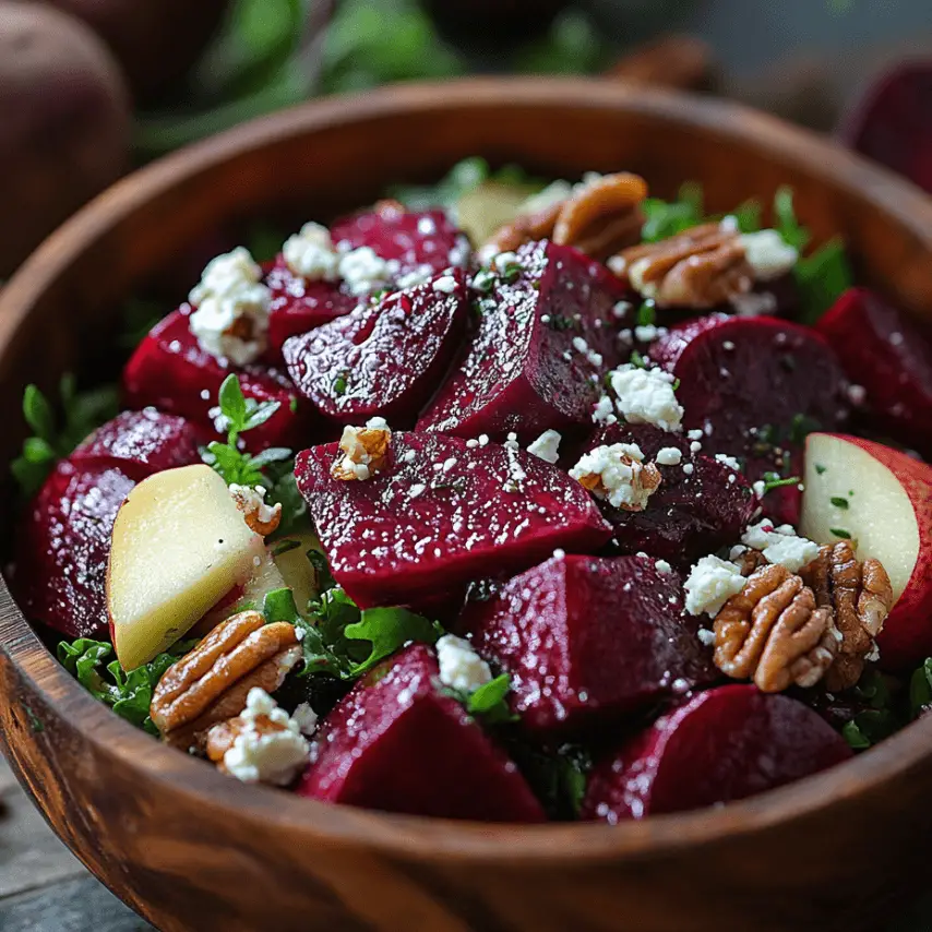 Salade de Betteraves et Pommes Fraîche et Colorée