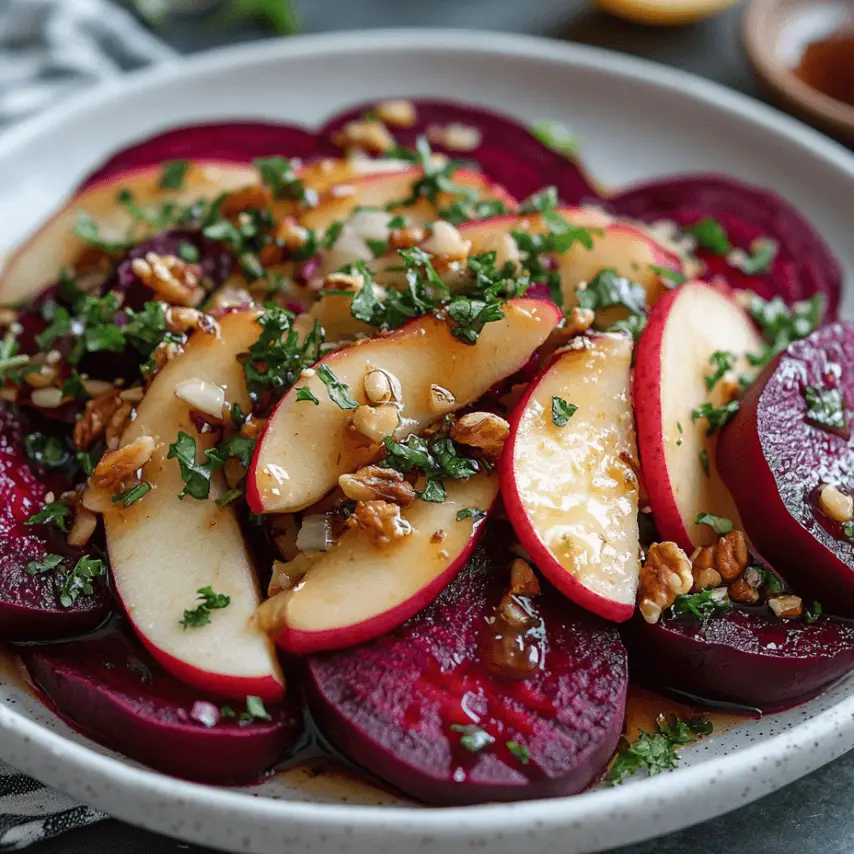 Salade de Betteraves et Pommes Fraîche et Colorée